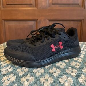 Under Armour Black Sneakers with Red Logo